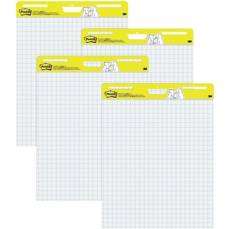 POST-IT Pad, Easel, Grid, We, 4Pk MMM560VAD4PK